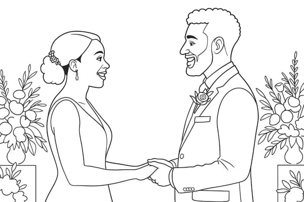 My Special Wedding Day coloring