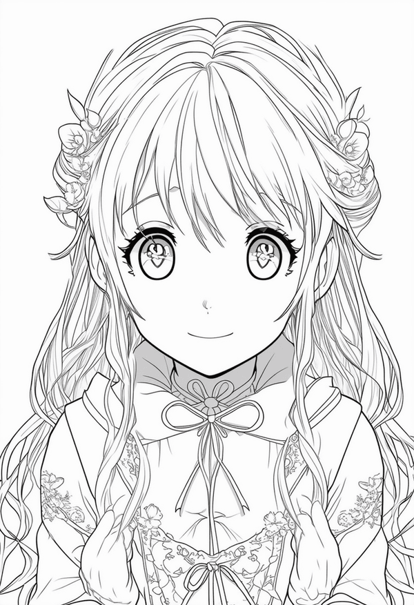 Anime Tales of the Enchanted Forest coloring page