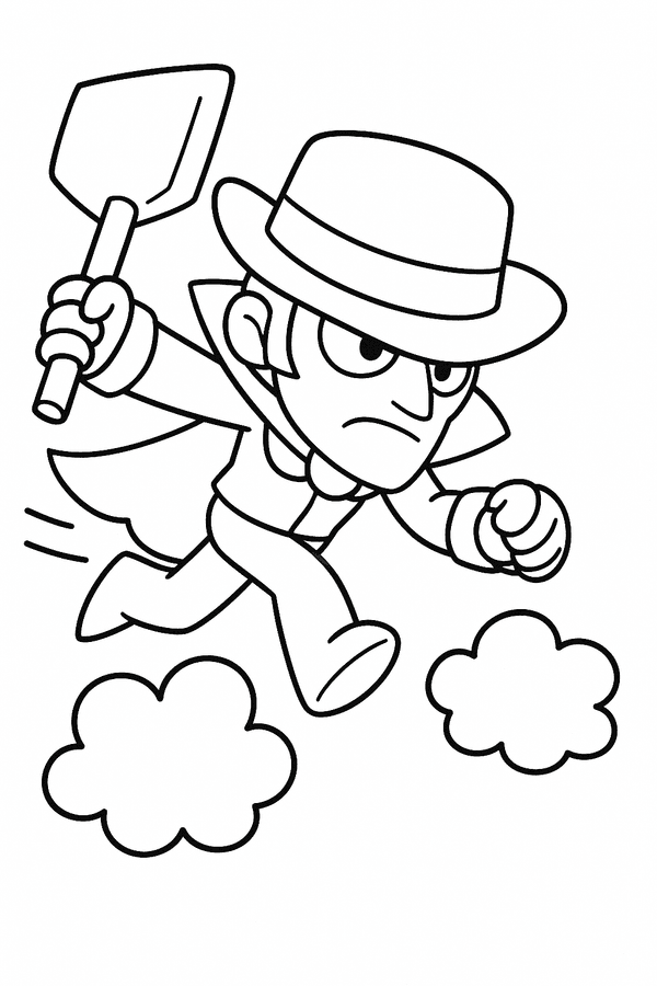 Mortis dashing past enemies coloring page