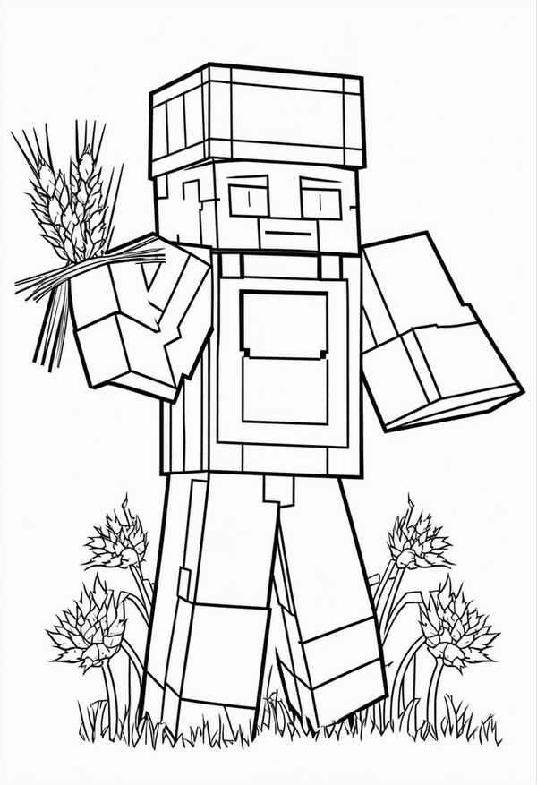 Minecraft Harvest Festival coloring page