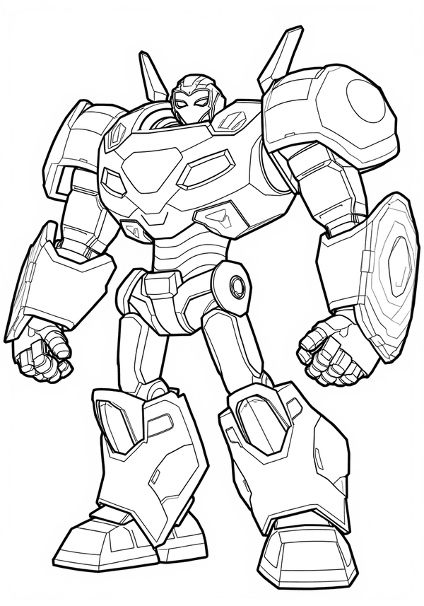Romeo building a giant robot coloring page