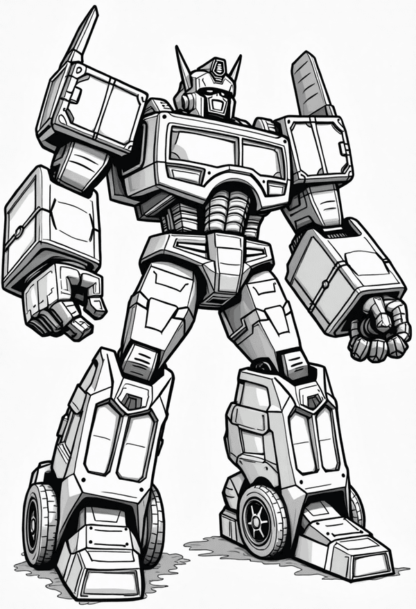 Megatron planning an evil ambush coloring page