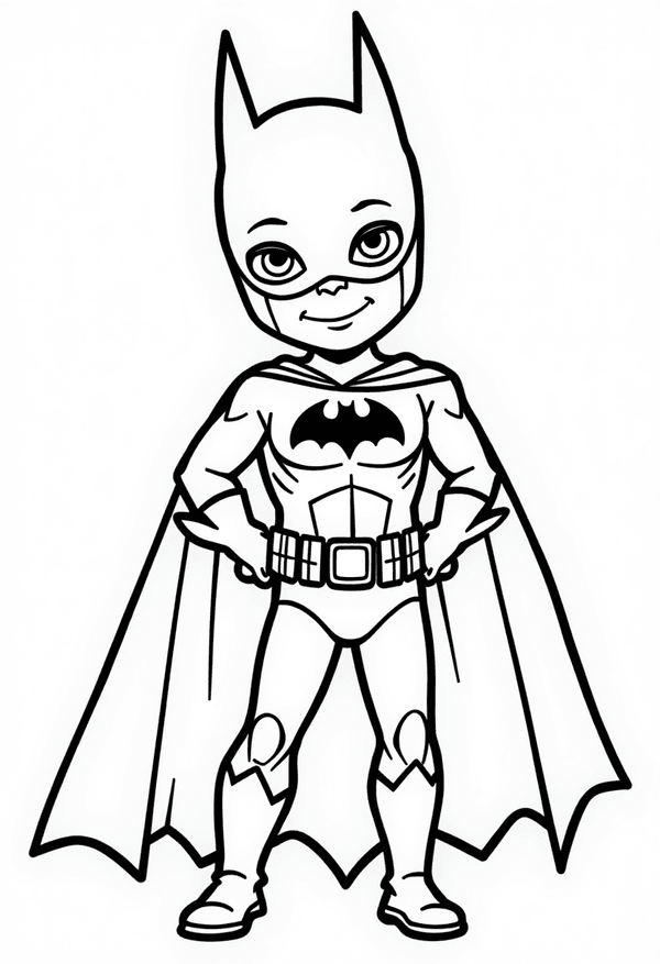 Batman hosting a costume party for superheroes coloring page