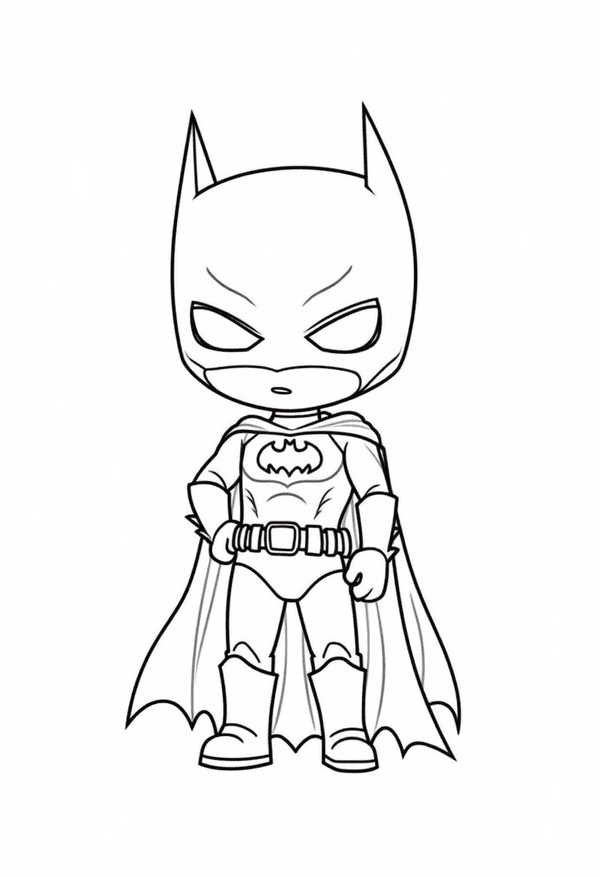 Batman unlocking a vault with a secret code coloring page