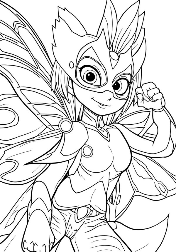 Hawk Moth planning his next move coloring page