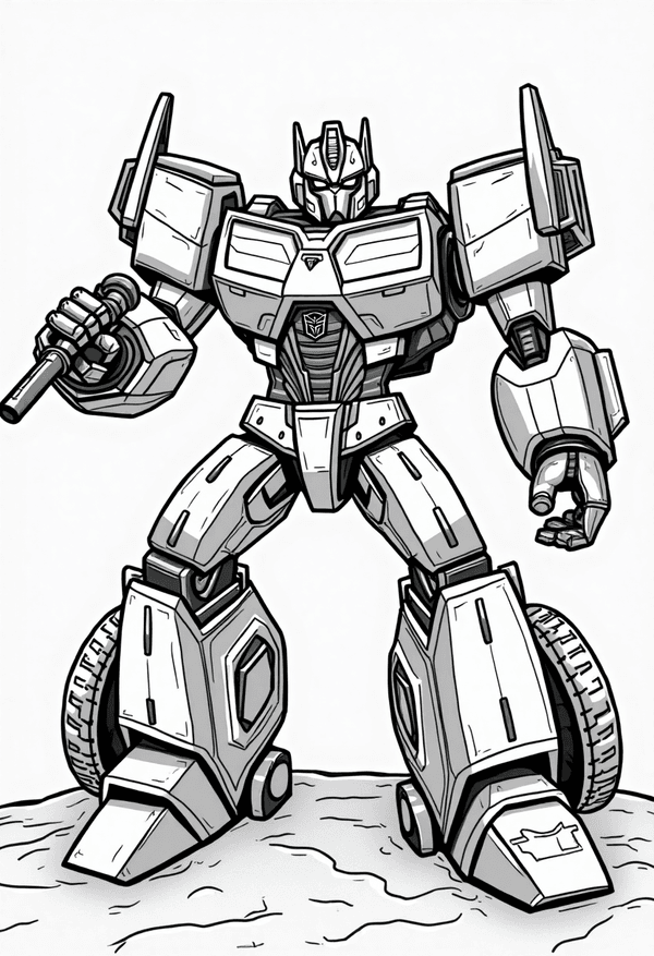 Bumblebee DJing at an Energon party coloring page